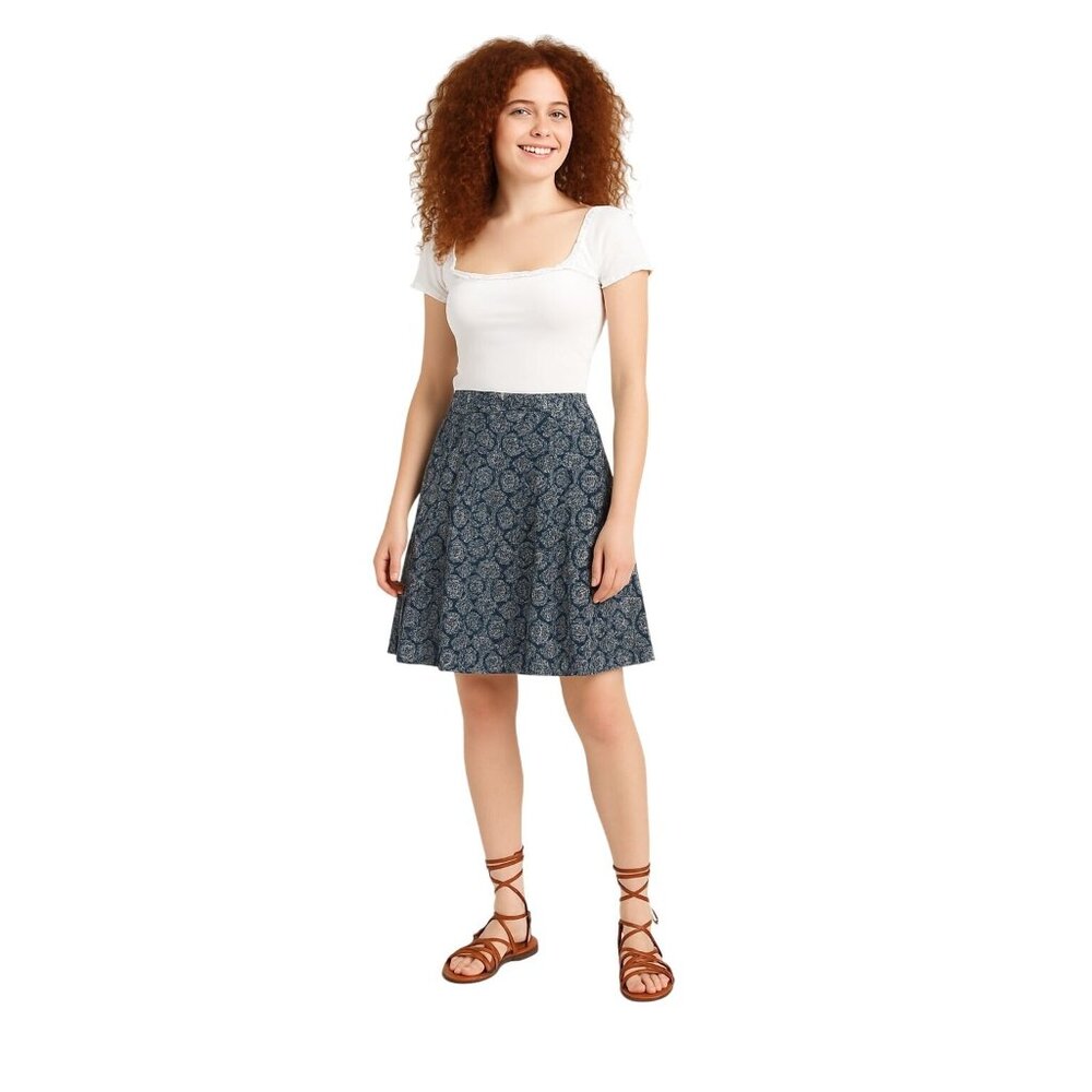 2/$30 Modcloth CIRCUS Navy Vintage-Inspired Size 6 Bell Print Mini Skirt NEW